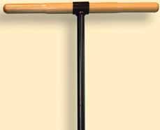Hardwood handle is depth marked. Width: 7.5 Depth: 7.5 Height: 71 Weight: 15 lbs.