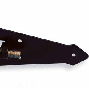 the strap is 8 long by 3 1/2 high with a 1 1/2 wrap around. Available in either black or white polyester powder coat finish.