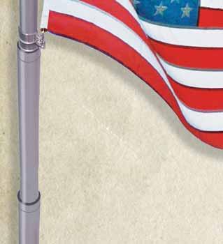 Pole ROPE FREE Telescoping for Flag
