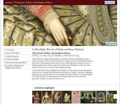 elearning interactive resources Search for In Fine Style: The Art of Tudor and Stuart Fashion microsite at www.royalcollection.org.