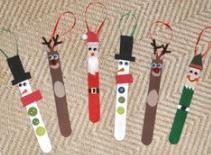 Add a drop of glue between the eyes and mouth and stick on an orange mini pom pom Popsicle stick bookmark or ornament Popsicle sticks Paint (various colours) Paint brushes Felt (various colours),