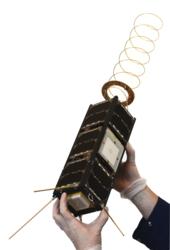 Figure 2: GomX-3, the 3-unit cubesat developed to demonstrate the feasibility of satellite reception and streaming ADS-B data from space 3.