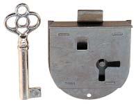 high Selvedge to key pin: 5/8 Polished steel With key Half-mortise lock for