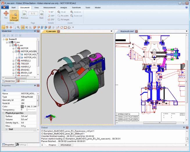 High performance: The need to complete the tasks in a continuous flow is why 3DViewStation have ensured that the import interfaces with the various CAD systems function is as quickly as possible.