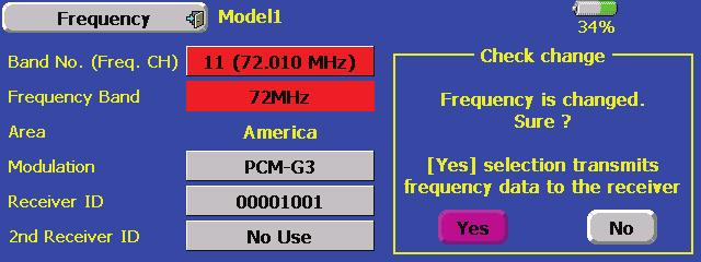 Other modifications Frequency setting The frequency, modulation and receiver ID can be set at same time from this version.