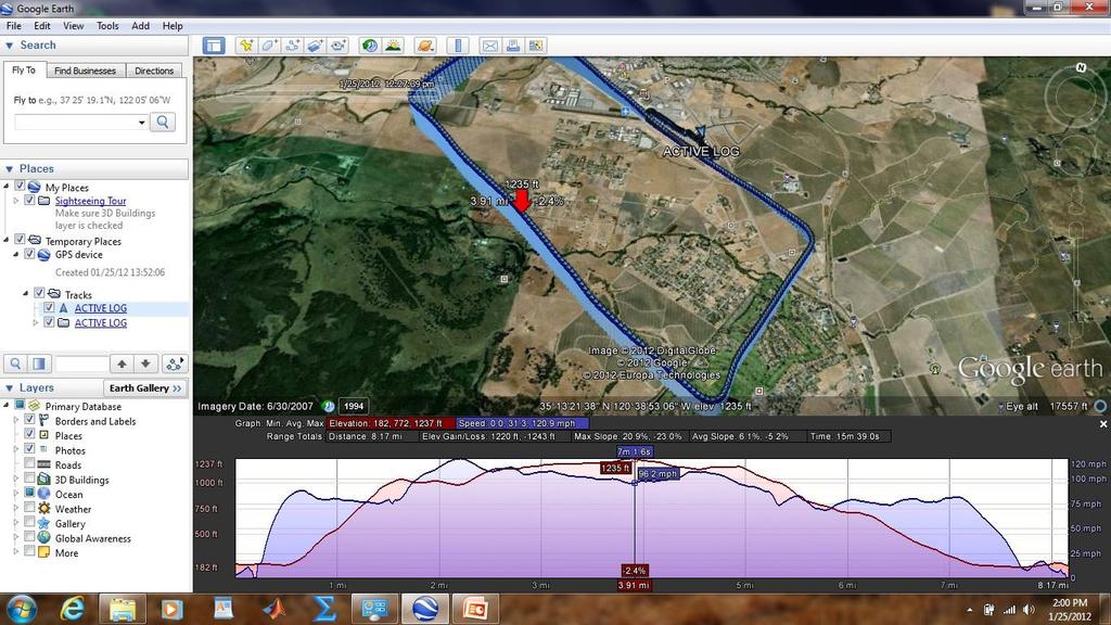 A. RV 7 Flight Test Using Garmin GPSMAP 495 and Smartphone The first flight test conducted in the RV 7 was a simple taxi and takeoff and land while remaining in the pattern.