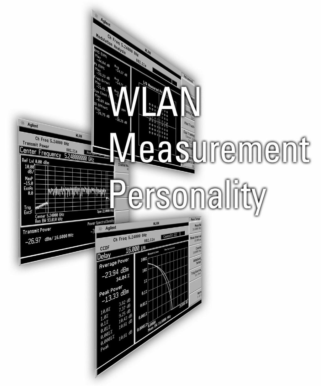 Agilent PSA Series Spectrum Analyzers WLAN Measurement Personality Technical Overview with Self-Guided Demonstration Option 217 Intuitive, easy-to-use, one-box solution Simplified test setup with