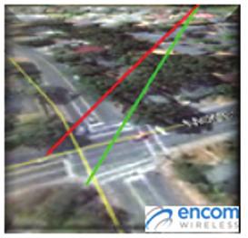 Move to different micro sites within that location to choose optimal mounting location Examples of Micro sites : Note: In the above example the red line indicates a weak signal; the green line