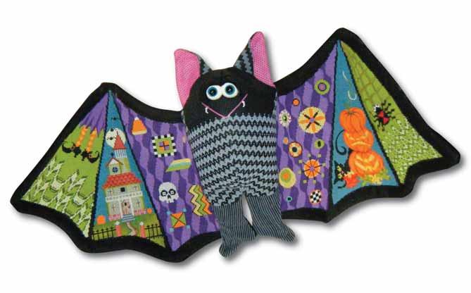 So cool! Even though he is a big bat, his wings will fit comfortably on 15 x 16 stretcher bars!