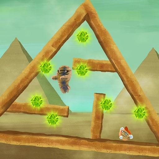 The game is included in a Labyrinths set. Pyramid Help a dwarf collect all of the diamonds and try to avoid the contact with a floating ghost.