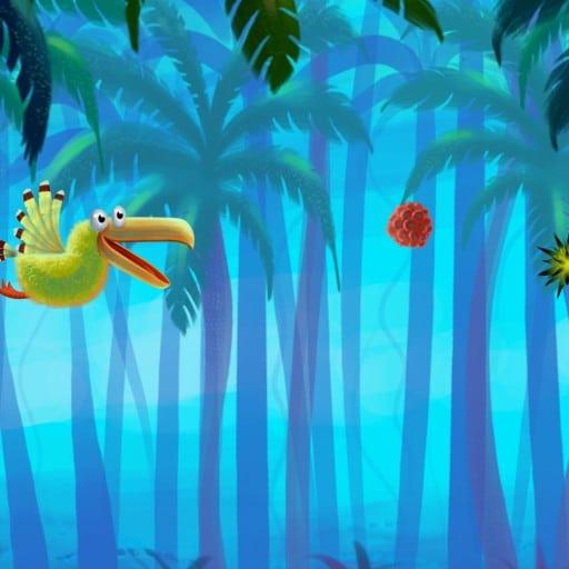 Fly through the jungle and eat as many tropical fruit as you can within the time limit of 130 seconds. Watch out for spiky seeds.