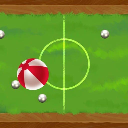 Ball for four Bounce the ball with cannonballs and score the goal.