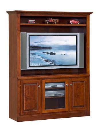 Wall Units Corner TV Stands with Hutch #245 51"w x 75"h x 19"d (41¼ TV opening)