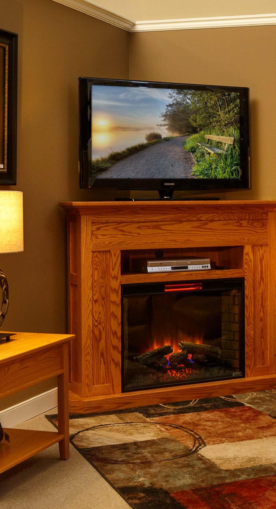 Fireplaces From the family room or living room to the bedroom or home office, our handcrafted fireplaces let you add warmth and style to any room in