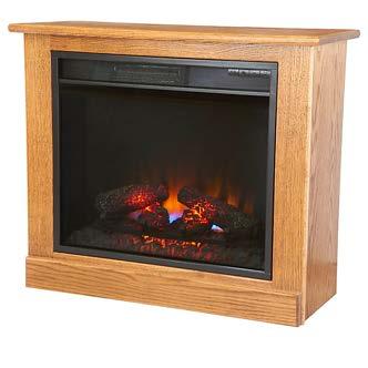 Fireplace Products #2000 This portable fireplace on casters features a quartz heater that can warm areas as large as 1,000 sq. ft.