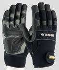 HIGH PERFORMANCE GLOVES CONSTRUCTION & INDUSTRIAL MAXIMUM SAFETY GUNNER-AV MAXIMUM SAFETY GUNNER MAXIMUM SAFETY TORQUE 120-4400 - Synthetic leather palm provides dexterity and a good grip in dry and