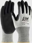 APPLICATIONS: Electronics, Metal Handling, Fastening, Construction ALL WEATHER GLOVE A3 5 LATEX MICROSURFACE G-TEK POLYKOR 16-820 - High tactile sensitivity and dexterity - Excellent grip in dry and