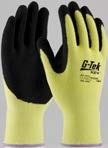 CUT LIGHT PROTECTION CUT HAZARDS ABRASION RISK COATED SEAMLESS KNIT GLOVES A2 3 NITRILE MICROSURFACE A2 3 NITRILE HIGH STRGTH & THERMAL STABILITY EXCELLT DRY GRIP G-TEK KEV 09-K1660 -