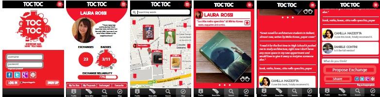 Fig.1. The TOC TOC app prototype The &CO service idea &CO project aims at reducing the amount of waste in big and middle-sized cities by lengthening the life-cycle of products.