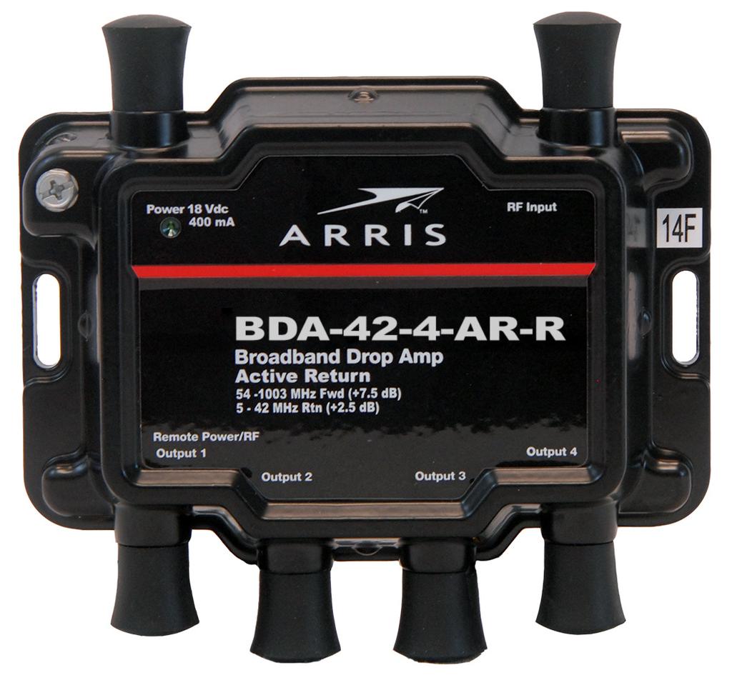 Each BDA is housed within a robust aluminum die cast housing and utilizes the ARRIS FFT Auto Seize F Connector for maximum reliability.