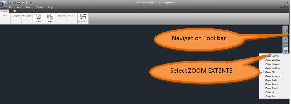 Select Zoom Extents command and you will see the entire drawing. 7.