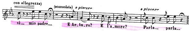 Lacrimile lui Riccardo aduc noi schimbări fulgerătoare: din fortissimo se ajunge la nuanţe mici (pianissimo şi pianissimo possibile), de la Allegro giusto spre Largo, fericirea