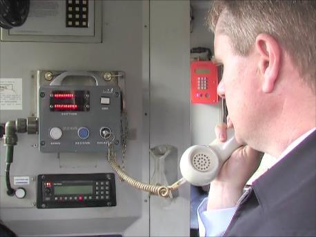 Each train is equipped with: Radio transceiver (Figure 7) Loudspeaker and handset.