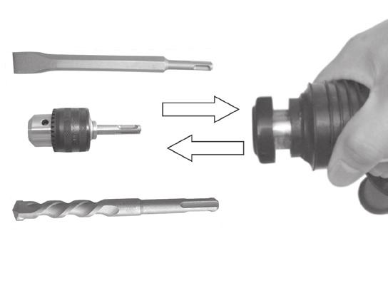 amp socket. 1. FITTING THE AUXILIARY HANDLE Attach the handle as shown in Fig2 depending on being left handed or right handed.