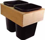 Trash Bin Pull-Outs Trash Bin Pull-Outs are available with options that include space for either one or two trash bins, and