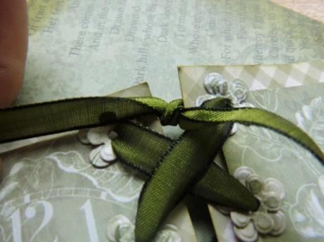 before threading each end of the ribbon in the