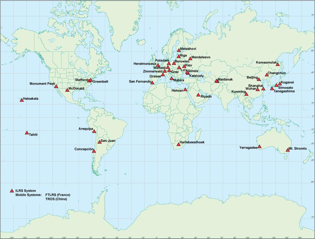 ILRS Network 33 global stations providing tracking data regularly Majority of SLR stations