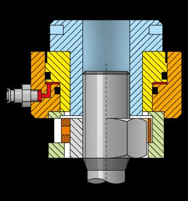 SSV Function of a Bolt Tensioner (SSV) PG 3 in simplified representation Bolt to tension Thread Sleeve Piston Cylinder Main Nut P Bolt Tensioners can be removed from the bolt connection after