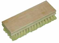 BRUSHES Counter Wood Block Black Poly Polypropylene fibers are lighter weight than most plastics. Resistant to oil, solvents and detergents. Will not load, curl or mat. Not for use in high heat.