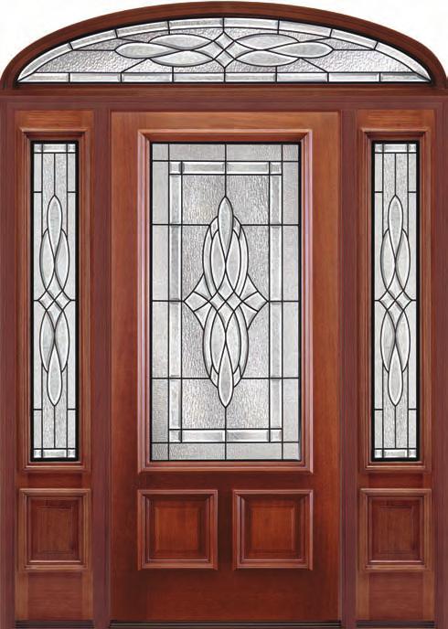 Royal Mahogany Features TRIPLE PANE GLASS Triple-pane insulated glass is more efficient, allows for easier cleaning, and protects the caming from tarnishing.