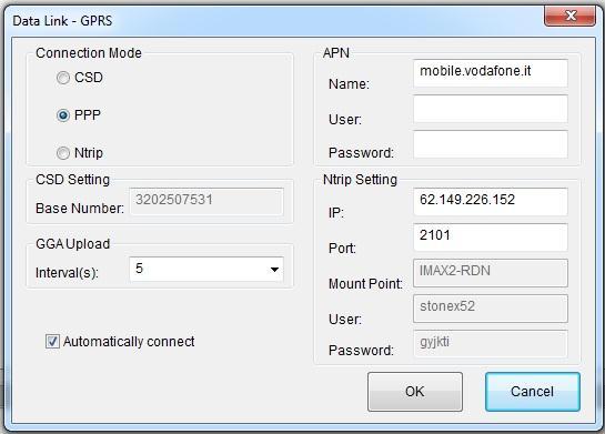 Chapter V: Stonex Assistant for S9 III Fig. 5.13 PPP Settings NTRIP: It is the most common. Connection to a provider using data transfer in accord with NTRIP protocol by internet GPRS connection.