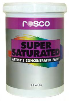 PAINTS ROSCO SUPERSATURATED PAINTS Rosco Supersaturated Paint Specifically designed to offer the scenic artist a matt non-reflective medium that can be used indoors or outdoors.