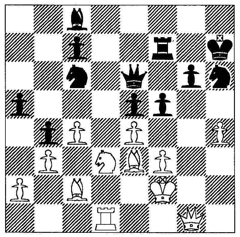 Diagram 6 6 4 2 Blackburne v. Emanuel Lasker, first match game, 92, Position after Nc-d f Diagram 6 is useful for two reasons.