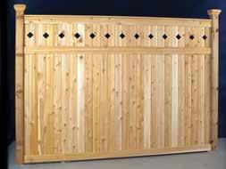 DOUBLE SIDED PANELS Standard Panels are constructed with 1 x 4 Cedar.