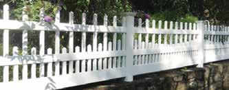 We offer the Illinois fence and matching gate in straight, scalloped, stepped