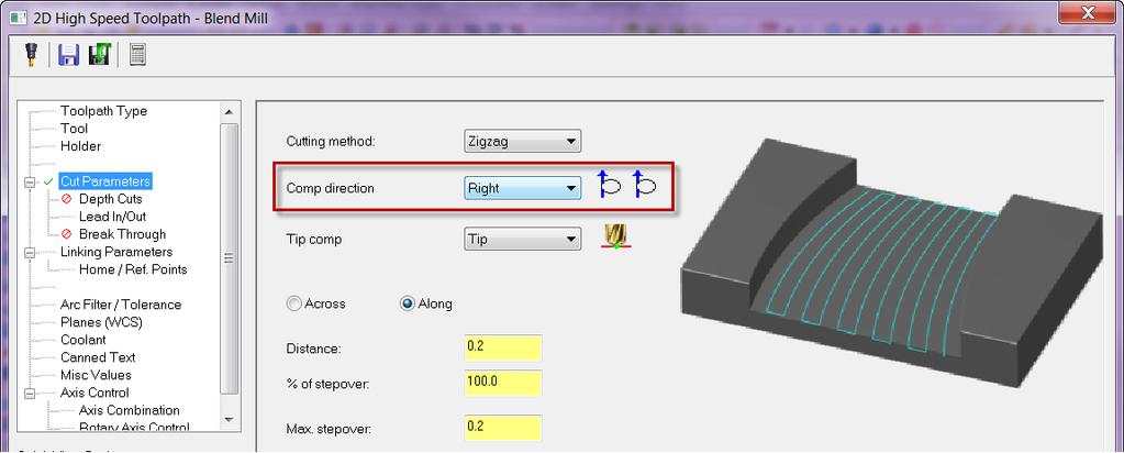 After you select your initial chains, the Chain Options dialog box lets you adjust your machining areas.