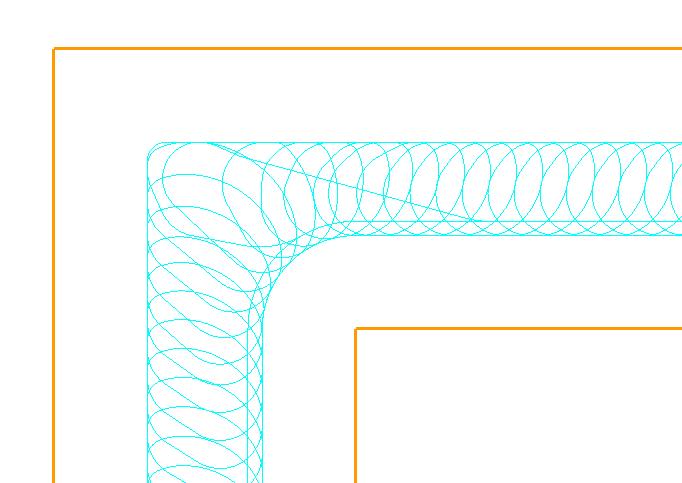 At times, the tool cannot fit into narrow channels or between islands due to the toolpath radius size.