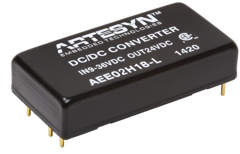 50 Watts Page 1 DC/DC Converter Total Power: 50 Watts Input Voltage: 9 to 36 Vdc 18 to 75 Vdc # of Outputs: Single Special Features Smallest Encapsulated 50W Converter Package Size 2.0 x 1.0 x 0.