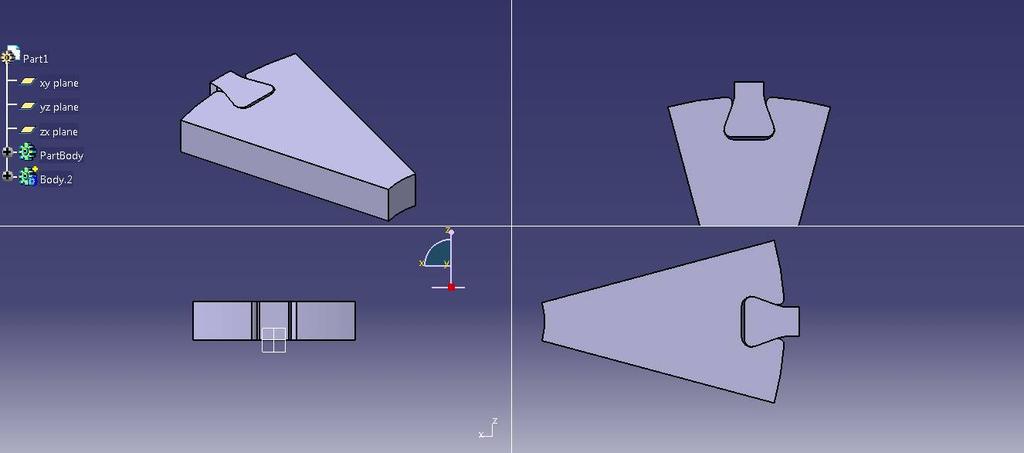 II. MODELLING AND FINITE ELEMET ANALYSIS GEOMETRICAL MODELLING: In this study the dovetail blade-disc region geometry has referred from [1] and [2], with respect to those designs geometrical models