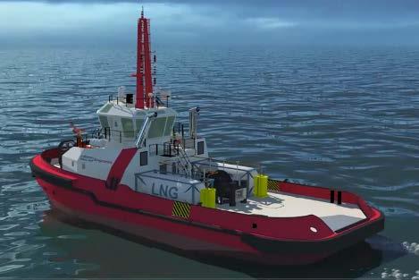 system design Hybrid Tugs LNG + Battery for greater fuel