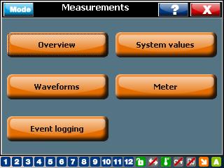 4 Measurements and Settings What this chapter contains This chapter describes all the menus/submenus for measurements, settings, bank monitoring and communications settings, etc. 4.