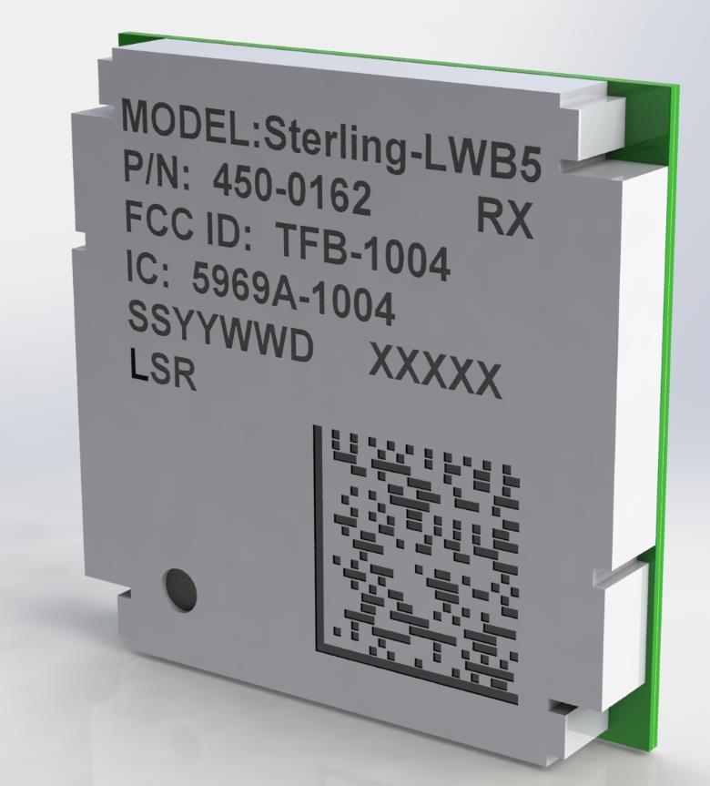 MODULE VARIANTS The LSR Sterling-LWB5 Module is available in three different versions. Depending on the user s antenna and footprint needs, there is a variant to suite most application requirements.