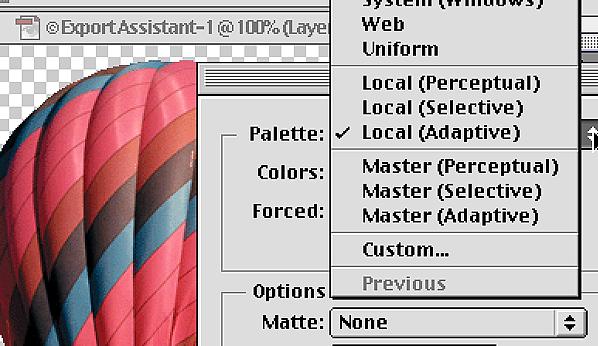 Photoshop 5.5 & 6.0 Tips & Tricks 8. Indexed Color Options As mentioned above, the process of indexing colors removes colors and pixels permanently from an image.