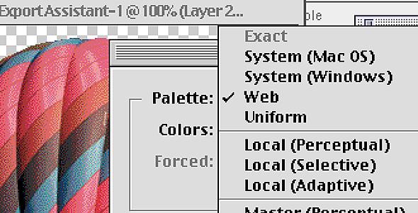 The program looks at the colors in your image and tries to match them to the chosen palette.