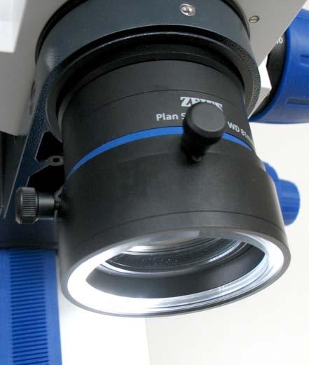 SCHOTT VisiLED Series Illumination for Stereo Microscopy VisiLED Incident Lighting Slim Ringlight 48 white Ø 3 mm LEDs dimensions: - assembling (inner) diameter 66 mm - outer