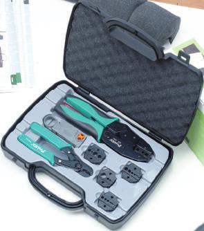 case (160 120 45 mm) Individual packing: Blister card CP-333 Modular crimping tool 6PK-501 Wire stripping tool 903-003 Carry case (160 120 45